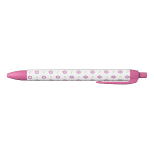Noir Stylo à fleurs mignonne