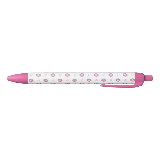 Noir Stylo à fleurs mignonne (Bas)