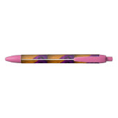 Noir Stylo à fleurs violet et rose (Dos)