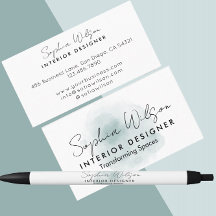 Stylo à logo de signature d'affaires moderne blanc