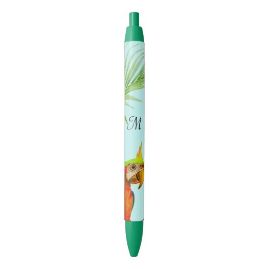 Noir Stylo à mâchoires multicolores tropicaux (devant Vertical)