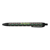 Noir Stylo à motif botanique Emerald & Blush (Bas)