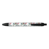 Noir Stylo à motif de Noël (Dos)