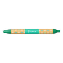 Stylo à motif rétro bohème orange clair