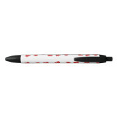 Noir Stylo à motifs de coeur rouge (Dos)