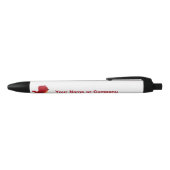 Noir Stylo à oiseaux rouges (Haut)
