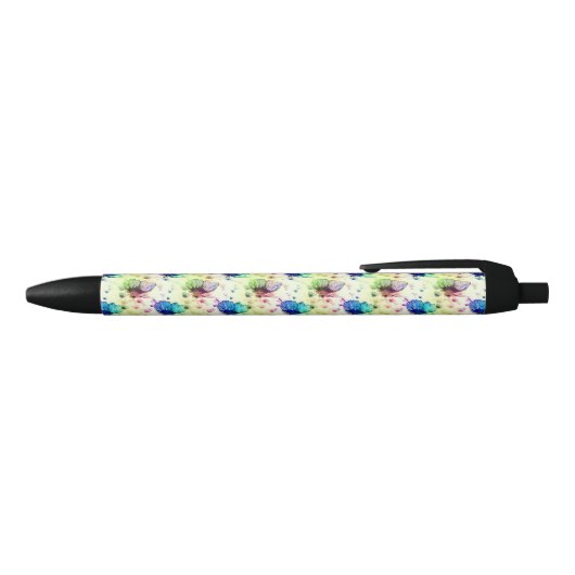 Noir Stylo à papillons d'aquarelle n° 2 (Haut)