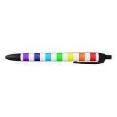Noir Stylo à rayures arc-en-ciel blanc (Bas)