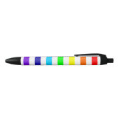 Noir Stylo à rayures arc-en-ciel blanc (Haut)