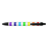 Noir Stylo à rayures arc-en-ciel blanc (Dos)