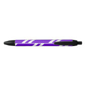 Noir Stylo à rayures violettes et blanches (Dos)