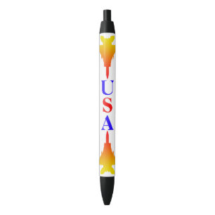 Noir Stylo à réaction d'avion de chasse américain