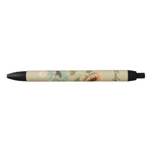 Noir Stylo à thème Tournesol pour les planificateurs
