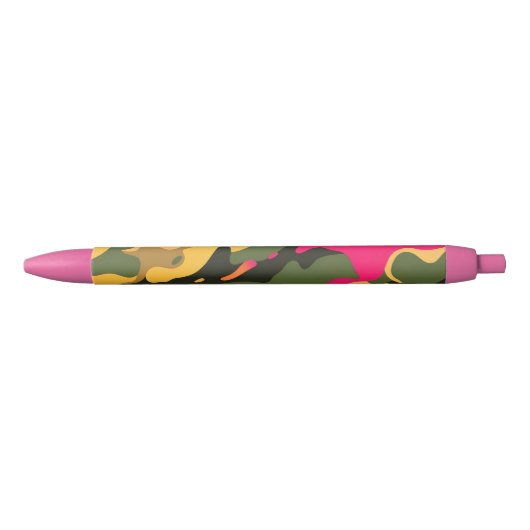 Noir Stylo Abstrait Camo (Devant)