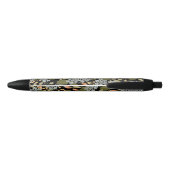 Noir Stylo assez floral de fleur (Dos)