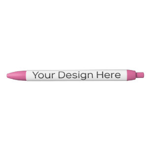 Noir Stylo avec garniture rose et encre noire