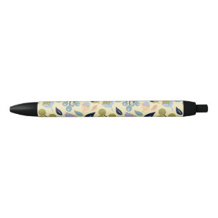 Noir Stylo avec Motif feuille biologique dans les tons