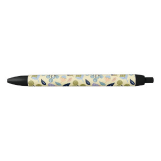 Noir Stylo avec Motif feuille biologique dans les tons 