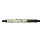 Noir Stylo avec Motif feuille biologique dans les tons (Dos)