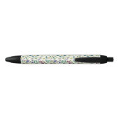 Noir Stylo avec motif fleur sauvage (Dos)