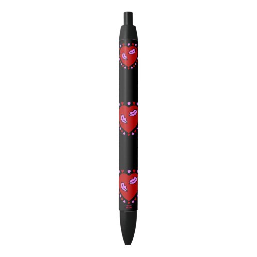 Noir Stylo Baisers Coeur (devant Vertical)