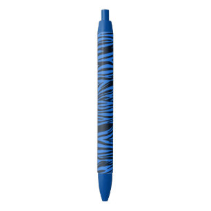 Noir Stylo bleu de poster de animal de zèbre