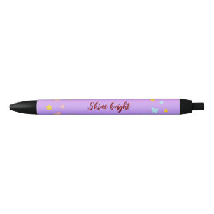 Noir Stylo brillant personnalisé pour les filles