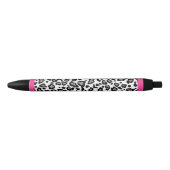 Noir Stylo Cadeau pour Enseignant avec Impression Léopa (Devant)