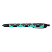 Noir Stylo Cadeau Rétro Cool Argyle Turquoise (Bas)