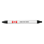 Noir Stylo canadien de drapeau avec le texte (Devant)