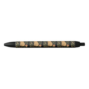 Noir Stylo Capybara avec Motif de champignons