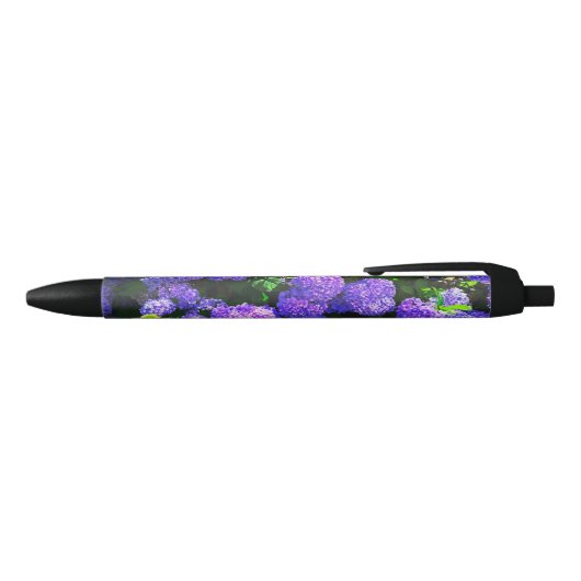 Noir Stylo classique violet réaliste Hydrangea (Haut)