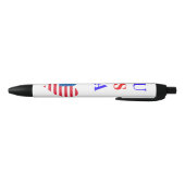 Noir Stylo Coeur Drapeau Usa (Bas)