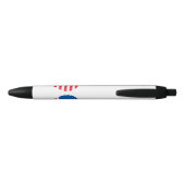 Noir Stylo Coeur Drapeau Usa (Dos)