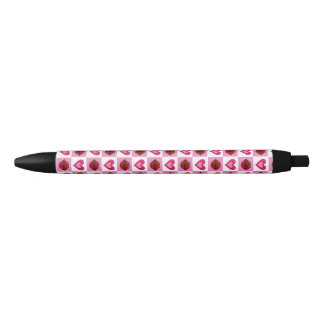Noir Stylo coeurs et baisers