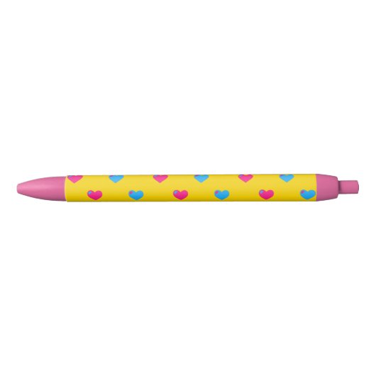 Noir Stylo coeurs Pan Pride (Devant)