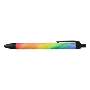 Noir Stylo D de rayure d'arc-en-ciel de lavage