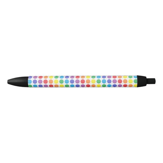 Noir Stylo d'arc-en-ciel de boudine (Devant)