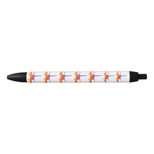 Noir Stylo d'atterrissage sur mesure (Devant)