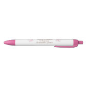 Noir Stylo de Baby shower personnalisé (Bas)