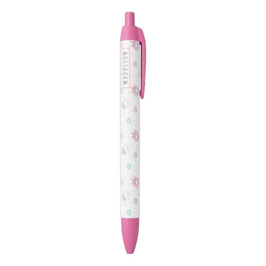 Noir Stylo de beignet - stylo mignon d'enfants - (Bas (Vertical))