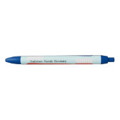 Noir Stylo de bureau dentaire personnalisé (Devant)