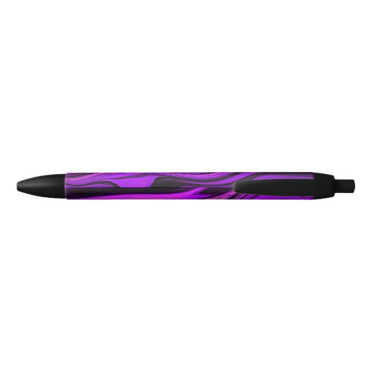 Noir Stylo de conception abstrait violet (Dos)