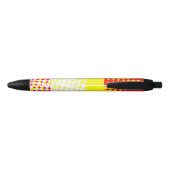 Noir Stylo de conception Motif de points de triage jaun (Dos)