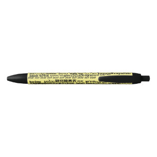 Noir Stylo de Deafenition en jaune