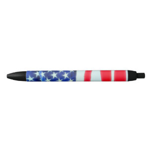 Noir Stylo de drapeau américain