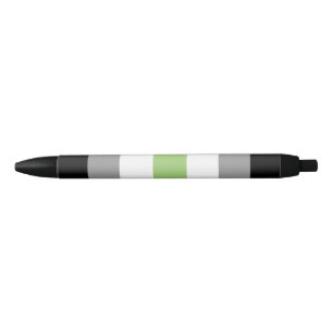 Noir Stylo de drapeau d'Agender