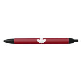 Noir Stylo de feuille d'érable du Canada - couleurs (Devant)