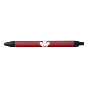 Noir Stylo de feuille d'érable du Canada - couleurs