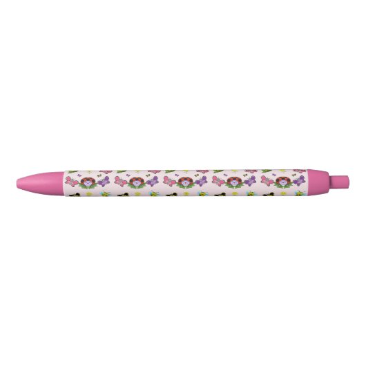 Noir Stylo de jardin coloré (Devant)